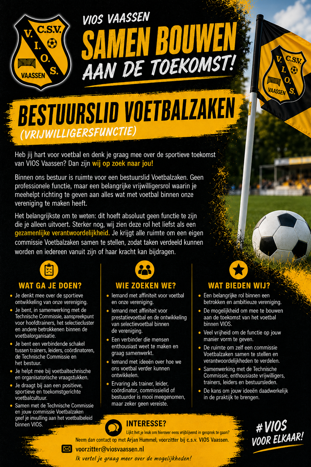 Publicatie bestuurslid Voetbalzaken Publicatie bestuurslid Voetbalzaken